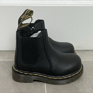 Dr Doc Martens Chelsea Boots Toddler Size 4 Black Leather Zip Up Casual Shoes